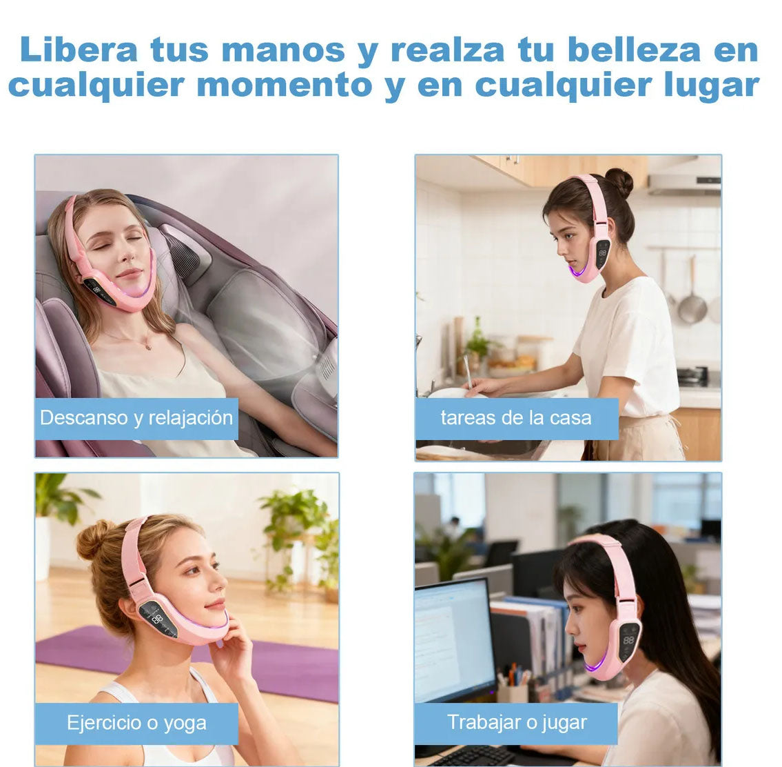 Masajeador/reductor papada Facial Lifting V-LineLED